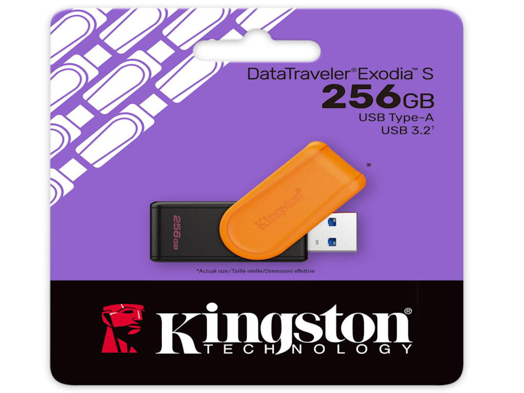 Memorijski USB KINGSTON DTXS 256GB (USB 3.2 Gen1, crna/narančasta boja)-4